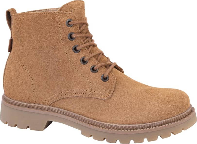 BOTA MILITAR PIEL GAMUZA CON CORDONES SUELA TRACK