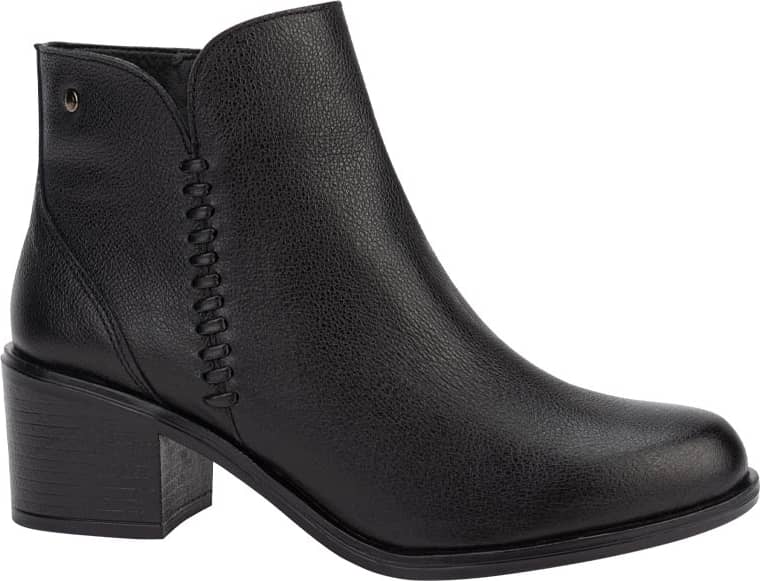 BOTA CASUAL PIEL VACUNO CON DETALLE TEJIDO