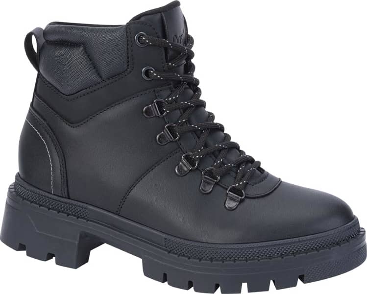 BOTA HIKER PU CORDONES TACÓN SUELA TRACK