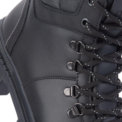 BOTA HIKER PU CORDONES TACÓN SUELA TRACK