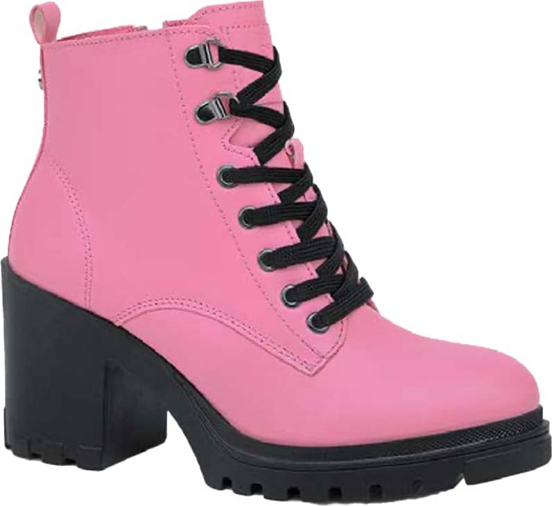 BOTA MILITAR PU BRILLO CON HEBILLA Y TIRA CON ESTOPEROLES