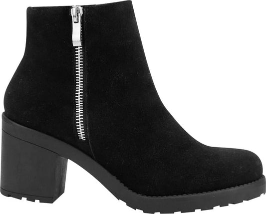 BOTA CASUAL TIPO GAMUZA CON CIERRE