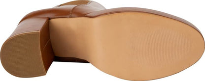 BOTA VESTIR PU PLATAFORMA CON TACON ANCHO FORRADO CON ELÁSTICO