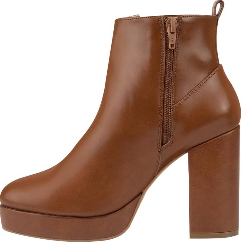 BOTA VESTIR PU PLATAFORMA CON TACON ANCHO FORRADO CON ELÁSTICO