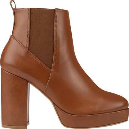 BOTA VESTIR PU PLATAFORMA CON TACON ANCHO FORRADO CON ELÁSTICO