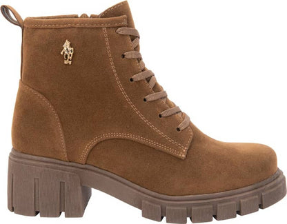 BOTA MILITAR TIPO GAMUZA CON CORDONES Y CREMALLERA LATERAL SUEL