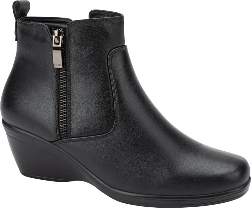 BOTA CONFORT PIEL VACUNO CUÑA CON CIERRE METÁLICO