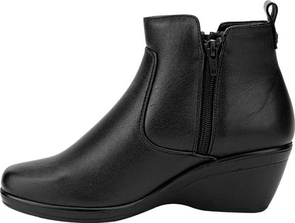 BOTA CONFORT PIEL VACUNO CUÑA CON CIERRE METÁLICO