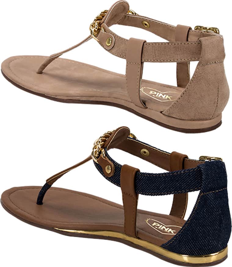 Kit Casual Sandalia Pink By Price Shoes 42