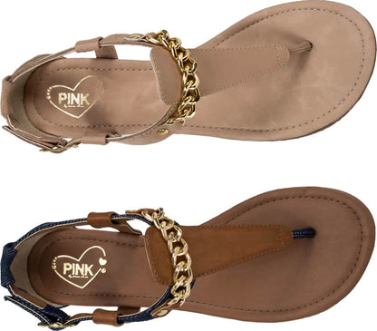 Kit Casual Sandalia Pink By Price Shoes 42