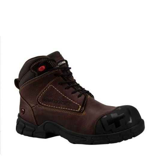 Brown Industrial Safety Boots for Men Swiss Brand 0701