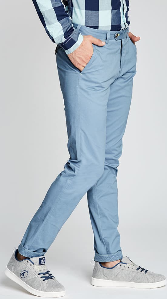 Pantalon casual caballero azul cielo Selection modelo S736