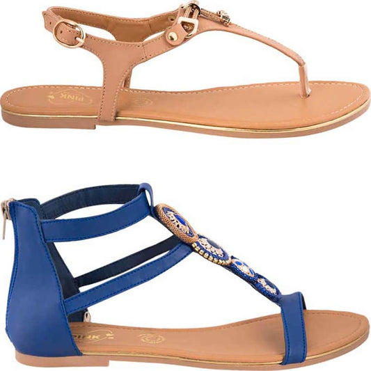 Kit Casual Sandalia Pink By Price Shoes 5151