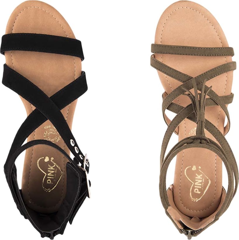 Kit Casual Sandalia Pink By Price Shoes 999