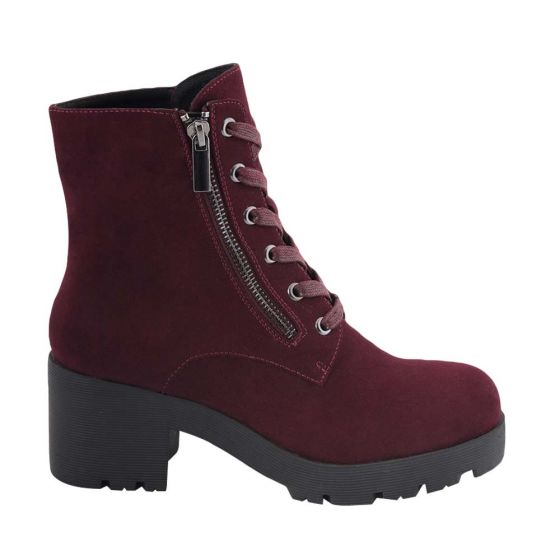 Wine Military Style Boots TIERRA BENDITA 0435