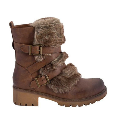 Brown Military Style Casual Boots TIERRA BENDITA 0T52