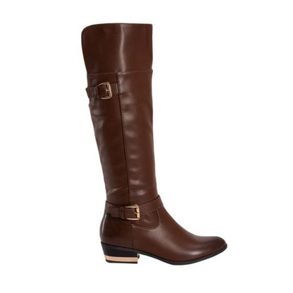 Long Brown Leather Riding Boots TIERRA BENDITA 2723