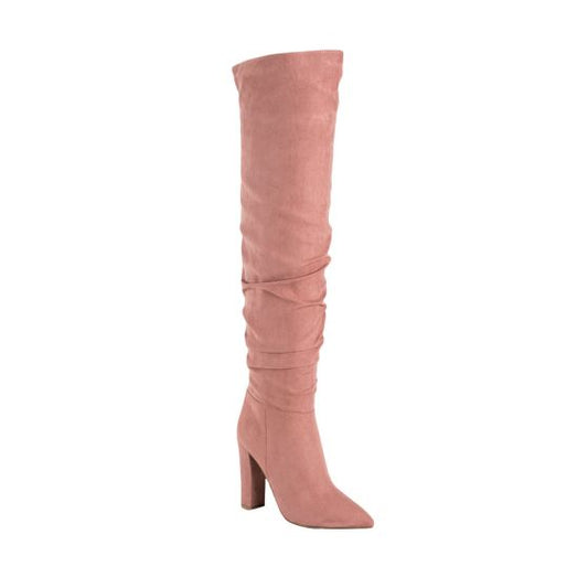 Long Pink Dress Boots YAELI M66M