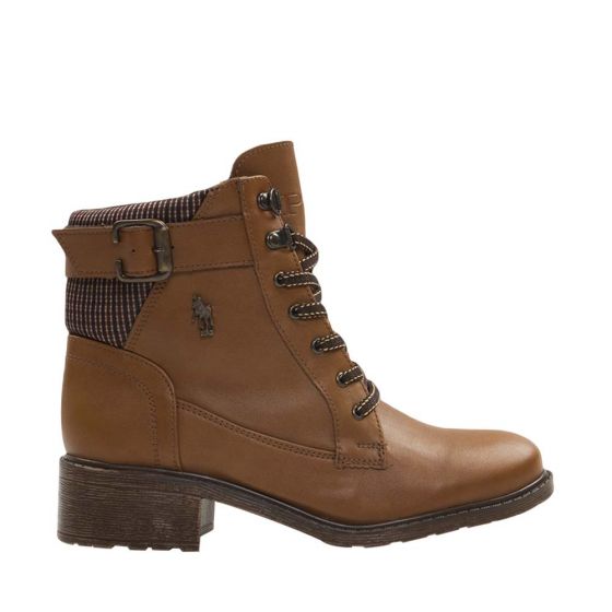 Brown Military Style Casual Boots HPC POLO 4353