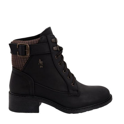 Black Military style casual boots HPC POLO 4353