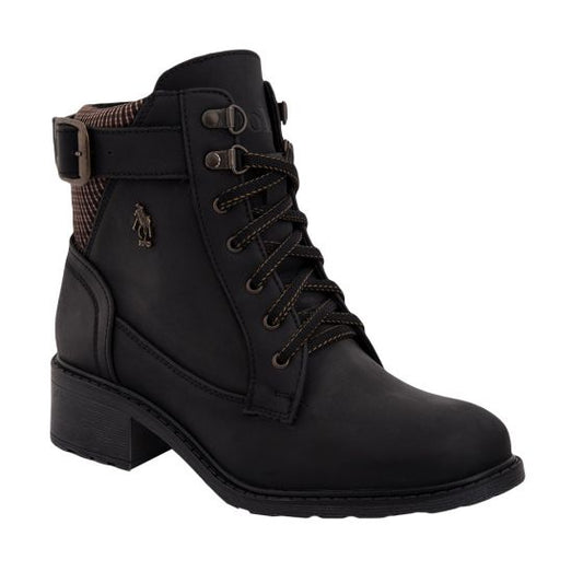 Black Military style casual boots HPC POLO 4353