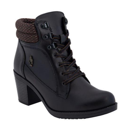 Botines estilo Militar Negros para Mujer Hpc Polo 7701 - Conceptos