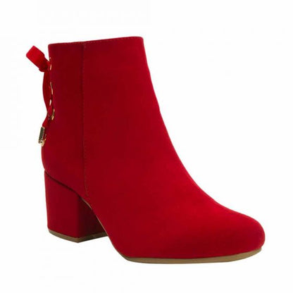 Yaeli Botines Para Mujer Price Shoes Botas Cortas De Vestir Rojas