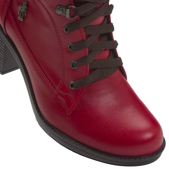 Red Military Style Casual Boots HPC POLO 7701