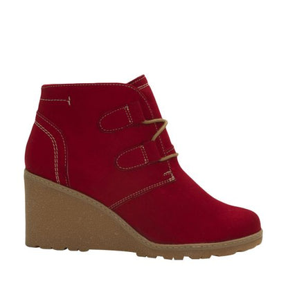 Red Casual Short Boots VI LINE 722