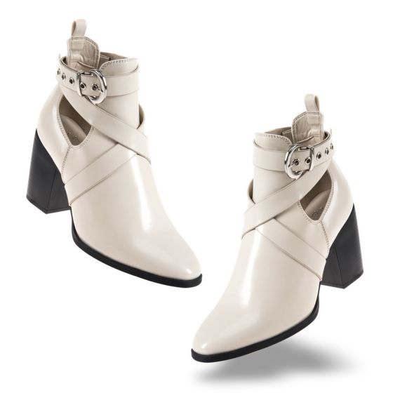 White Casual Boots for Women Blessed Earth 247B