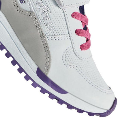 ES White Sneakers for Girls Goodyear Racing 3794