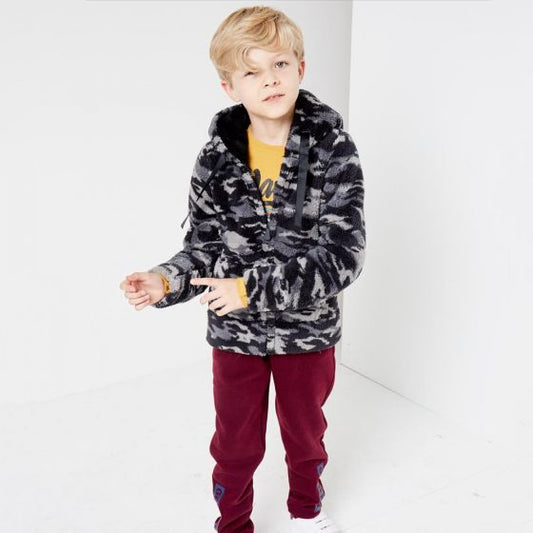 Gray Casual Jacket for Boy Kebo Kids URIO