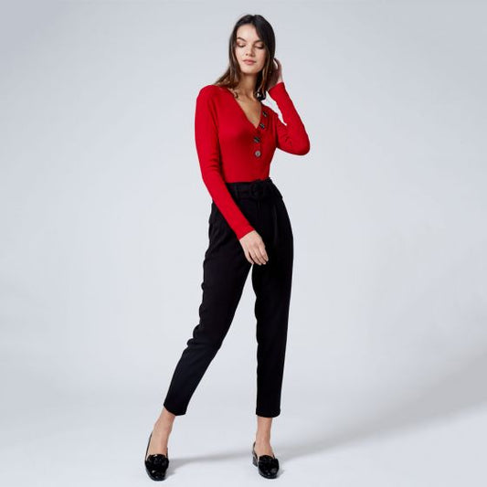 PANTALON CASUAL HOLLY LAND Z800 ~ DAMA Negro 