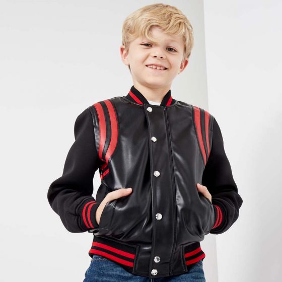 CHAMARRA CASUAL KEBO KIDS J14N ~ NIÑO Negro 