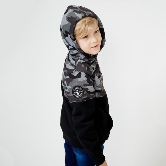 SUDADERA CASUAL KEBO KIDS HTNY ~ NIÑO Negro 