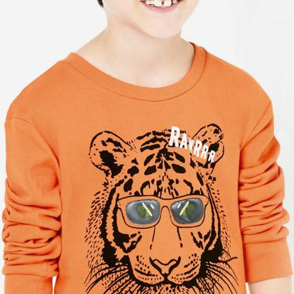 SUDADERA CASUAL KEBO KIDS QN27 ~ NIÑO Naranja 