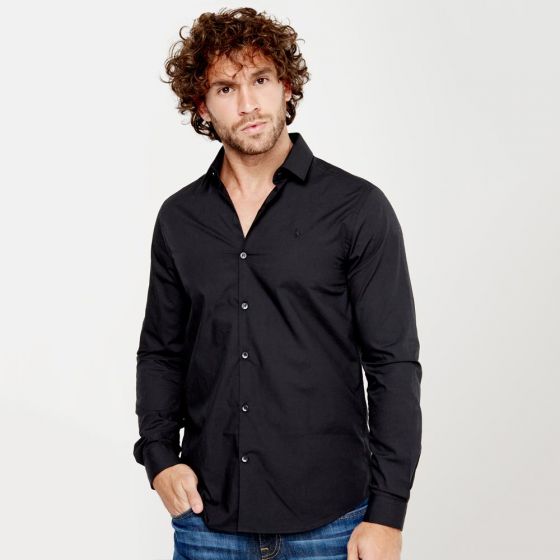 CAMISA CASUAL HPC POLO PRSF ~ CABALLERO Negro 