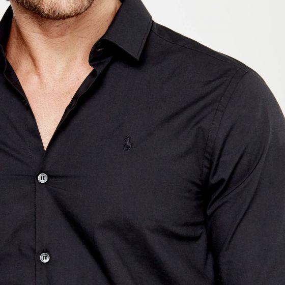 CAMISA CASUAL HPC POLO PRSF ~ CABALLERO Negro 