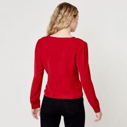 BLUSA CASUAL HOLLY LAND AS30 ~ DAMA Rojo 