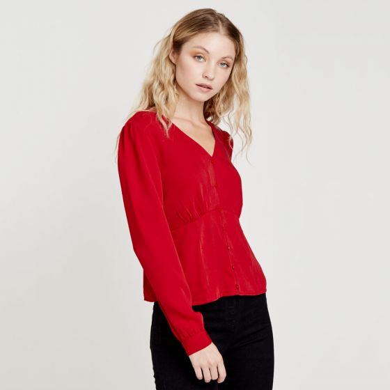 BLUSA CASUAL HOLLY LAND AS30 ~ DAMA Rojo 