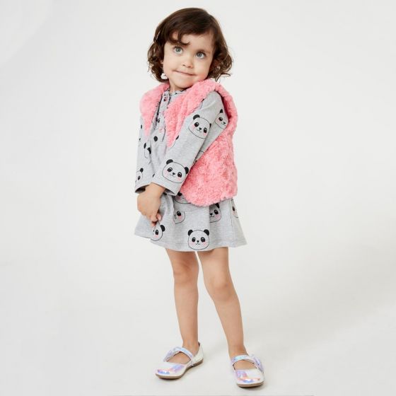 VESTIDO CASUAL PINK BABY BY PRICE SHOES 1704 ~ BEBA Gris 