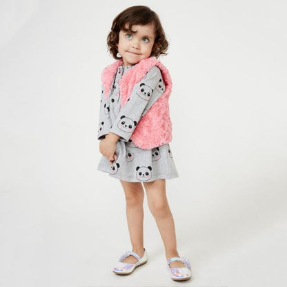 VESTIDO CASUAL PINK BABY BY PRICE SHOES 1704 ~ BEBA Gris 