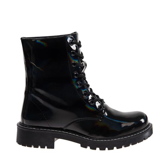 Botas Militares Negras Mujer Tierra Bendita  4815