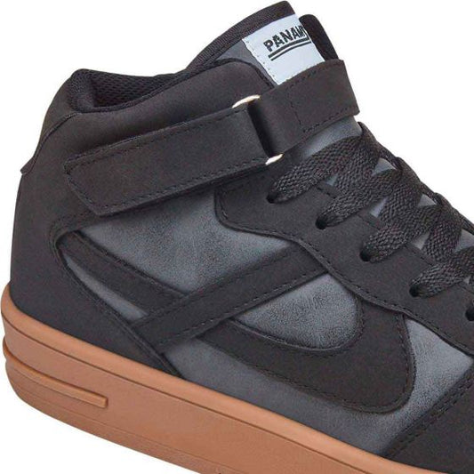 TENIS CASUAL TIPO BOTA PANAM 0357 ~ CABALLERO Negro 