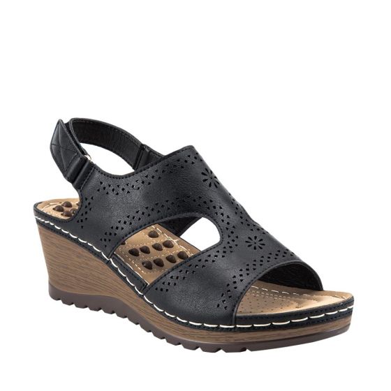 SANDALIA CONFORT SHOSH K115 ~ DAMA Negro  