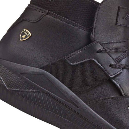 TENIS CASUALES TIPO BOTA LAMBORGHINI  7692 ~ CABALLERO Negro 