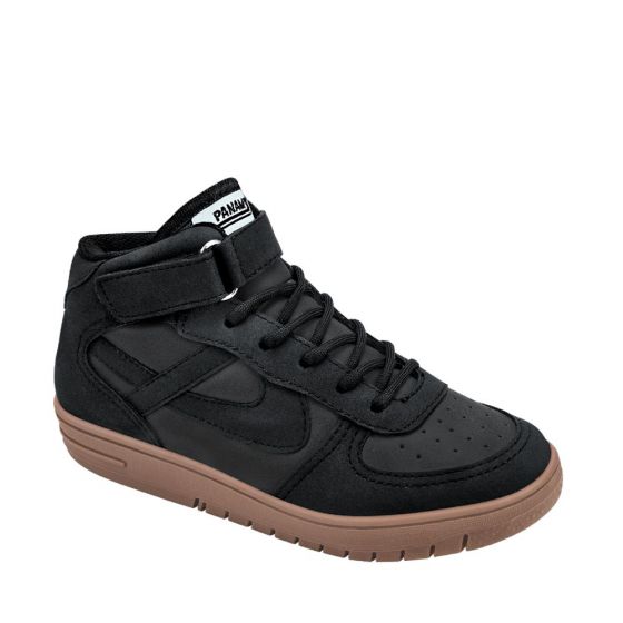 TENIS CASUAL TIPO BOTA PANAM 1316 ~ NIÑO Negro 