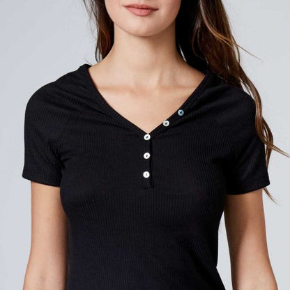 BLUSA CASUAL KAFE D001 ~ DAMA Negro 