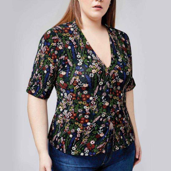 BLUSA TALLAS ESPECIALES TIERRA BENDITA PLUS 0017 ~ DAMA Multicolor 