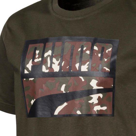 PLAYERA CASUAL PUMA REBEL CAMO  FILLED TEE  5270 ~ CABALLERO Verde SPORTLIFESTYLE